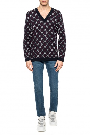 Sweter z wyszytym wzorem z logo, zdjęcie 2 Sweter z wyszytym wzorem z logo od Gucci